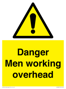 danger men working overhead